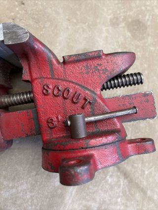 Vintage Wilton Chicago 14 Scout 3 1/2 Inch Swivel Bench Vise with Pipe Jaws 3
