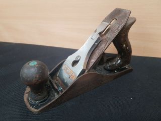 Old Vintage Stanley Bailey No 4 Wood Plane Collectable Wood Tool