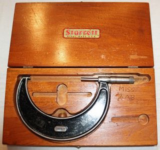 Vintage Starrett Micrometer No.  436 4 " To 5 "
