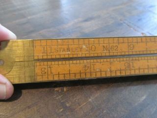 Vintage Stanley Carpenter Rule Ruler No.  62 Boxwood Ruler Antique