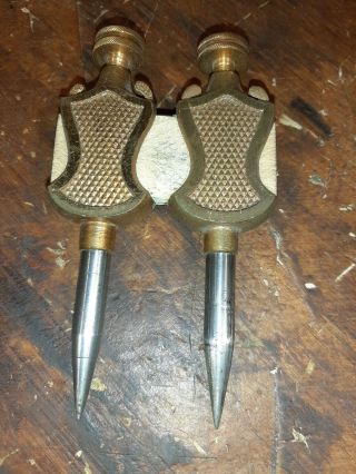 Stanley No 2 Trammel Points Antique Woodworking Tools.  Cond