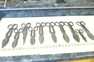 10 Old Farm & Blacksmith Shop Tin Snip Metal Cut Tool