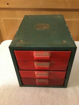 Wow Vintage Drawers Bins Box Cabinet Metal Shop Tool Industrial Jewelry Waterloo
