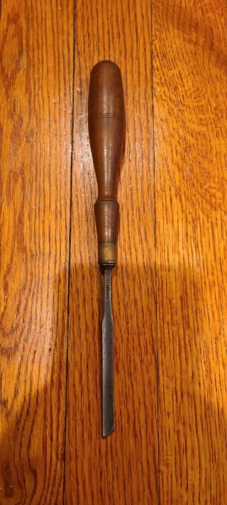 Vintage Moulson Brothers 1/4 " Pairing Chisel Wood Handle Carving Tool