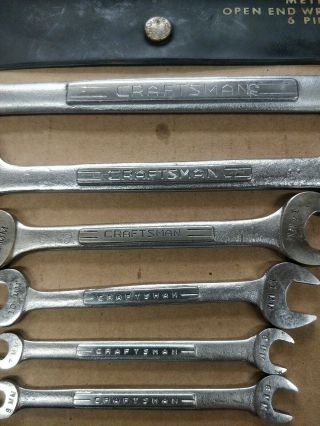 Vintage Craftsman - V - Series Open End Metric Wrench Set 6 - 22mm 4450 3