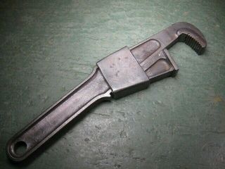 Old Vintage Mechanics Tools Rare Adjustable Wrench Spring Action Slide