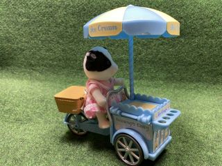 Rare Vintage Sylvanian Families Elsie’s Ice Cream Cart With Buttercup Cow
