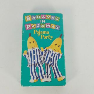 Rare Bananas In Pajamas Pajama Party Vhs Tape 1997
