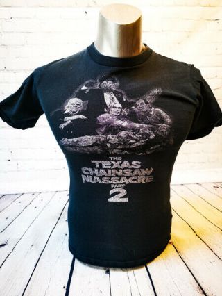 Texas Chainsaw Massacre Part 2 Vintage T - Shirt Rare Small