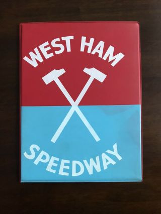 West Ham Speedway Very Rare Programme Binder Cover Vintage 1960s 1970s Hammers