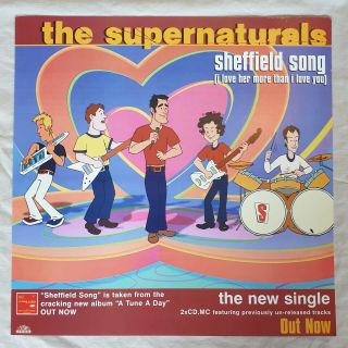 The Supernaturals Sheffield Song Promo Poster Ultra Rare