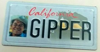 Rare California Gipper License Plate Ronald Reagan Flexible Magnet 2 " X 4 "