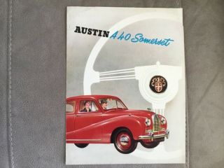 Rare Vintage Austin A40 Somerset 4 - Page Colour Sales Brochure - Mid/late 1950s?