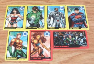 Rare Dc Comics Coin Pusher Collectible Cards Hero / Villain Choose One