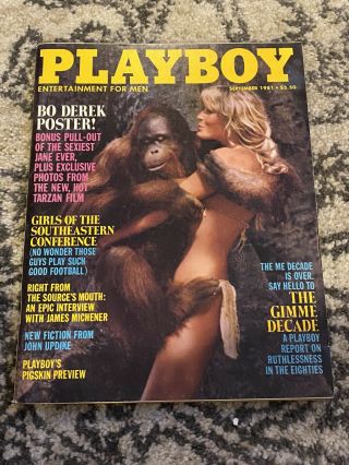 Playboy - September,  1981 Back Issue Bo Derek Centerfold Poster Rare
