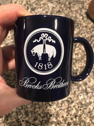 Brooks Brothers Ceramic Coffee Mug Black Vintage Rare