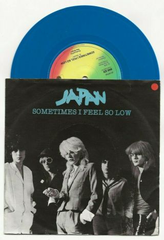 JAPAN SOMETIMES I FEEL SO LOW RARE UK BLUE VINYL SINGLE WITH PICTURE COVER 2