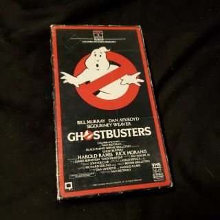 Ghostbusters Vhs 1985 Rare Dan Ackroyd Slip Sleeve 80 