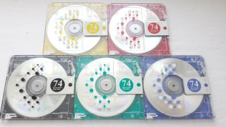 Prime Media Colors Md 74 Minidiscs,  Made In Japan,  Very Rare