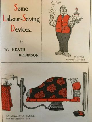 Devices W Heath Robinson Artist Illustrations Rare Old Antique Edwardian 1919
