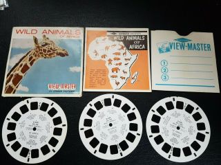 Wild Animals Of Africa Viewmaster Reels Set B618 Rare Complete J287