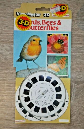 Birds,  Bees & Butterflies 1983 Viewmaster Reels Set D236 Rare In Packet I034