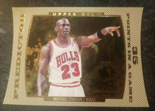 Michael Jordan 1997 Upper Deck Predictor 35 Points In A Game Card P2 Rare