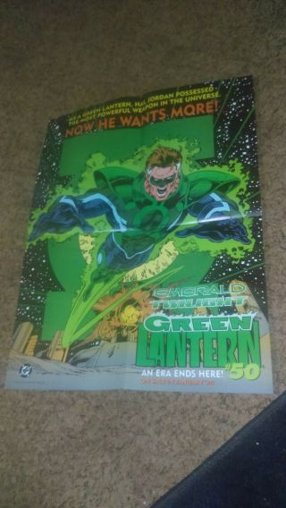 Rare Green Lantern 50 Goes Evil Promo Poster 22 X 17 " Dc Comics1994