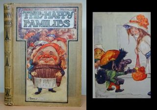 1914 The Happy Families Rare First Edition Fairy Tale Antique Book Illustrated