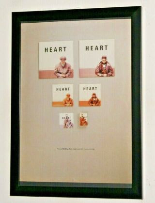 Pet Shop Boys Framed A4 1988 `heart`single Band Promo Rare Art Poster