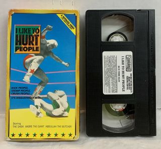 Pro Wrestling Movie Rare Vhs I Like To Hurt People Dusty Rhodes The Sheik Andre