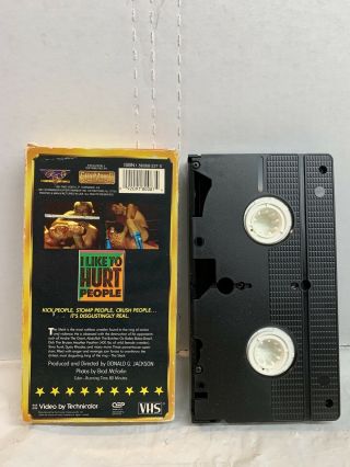 Pro wrestling MOVIE Rare VHS I Like To Hurt People Dusty Rhodes The Sheik Andre 2