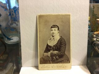 Rare Civil War 1860’s S.  S.  Felder Cdv Photograph Named Sallie E.  Robinson