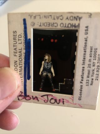 V Rare & Jon Bon Jovi 35mm Candid Photo Negative Slide Rock Singer Band