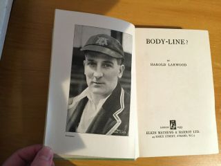 1933 Body - Line ? By Harold Larwood Rare Period Book Vgc
