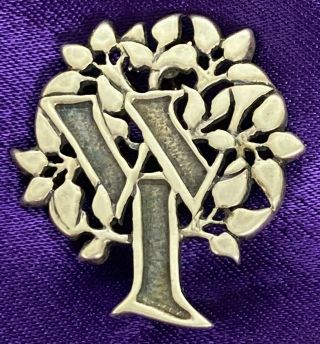Rare Vintage Sterling Silver Womens Institute Badge Brooch Pin