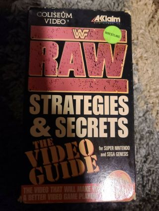 Wwf Raw Strategies And Secrets The Video Guide Vhs Snes Sega Genesis Wwe Rare