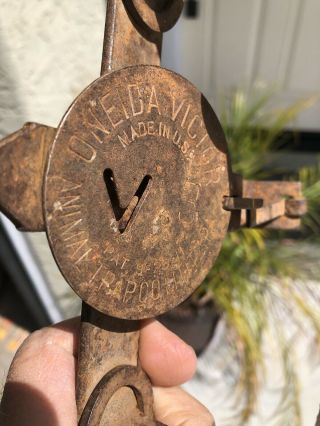 Victor—property Of U.  S.  Fish And Wildlife Service Stamped 3 Spring Trap.  Rare