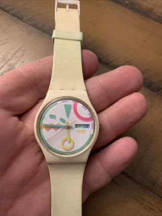 Extremely Rare Vintage Retro Swatch Swiss Wristwatch