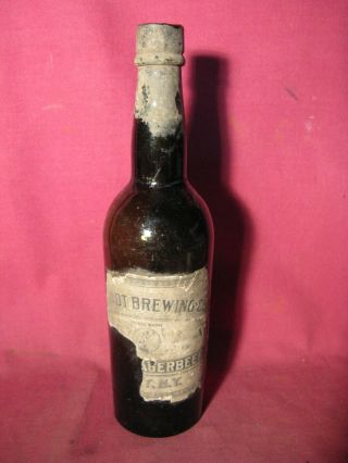 Rare 19th C Pre Prohibition Quandt Brewing Co Troy Ny Labelled Beer Bottle