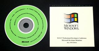 Rare Vintage July 1992 Microsoft Pdc Win32 Developer Resource Kit