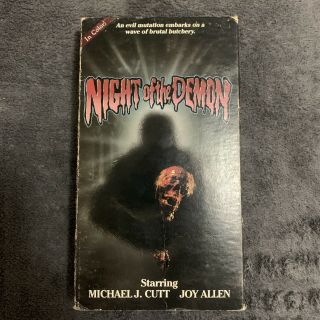 Night Of The Demon Vhs 1980 Gemstone Entertainment Rare Horror Oop