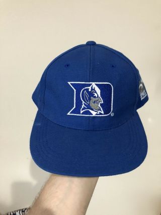 Vintage Duke Blue Devils Sports Specialties Blue Wool Snapback Hat Cap Ncaa Rare