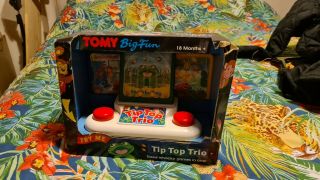 Vintage Tomy Big Fun Tip Top Trio 3 Game Vintage Cartridge Game Rare