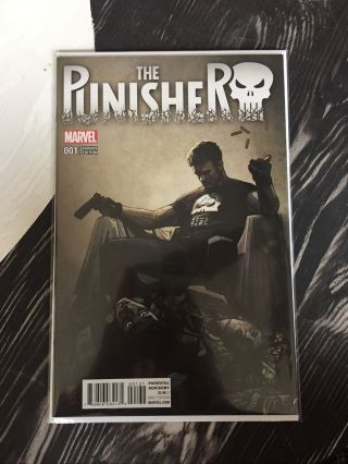 The Punisher 1 1:25 Alex Maleev Variant Nm Rare Netflix Marvel Comics 2016