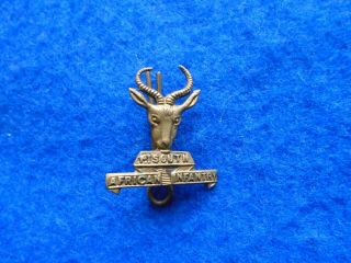 Rare 1914 - 1918 1st South African Infantry White Metal Collar Badge,  Pin