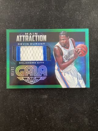 2014 - 15 Gala Main Attraction Kevin Durant Game Worn Relic 11/15 Rare