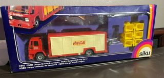 Vintage Siku Ford Cargo Delivery Truck 2918 Coca - Cola Soda West Germany Rare
