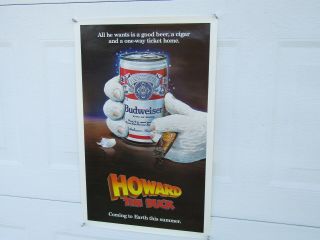 Rare Budweiser Beer Howard The Duck Movie Poster 14  X 22 "