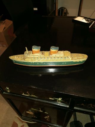 Rare - Vintage Marx Tin Litho Cruise Ship Made In Japan Friction Toy